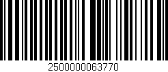 Código de barras (EAN, GTIN, SKU, ISBN): '2500000063770'