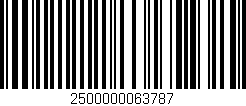 Código de barras (EAN, GTIN, SKU, ISBN): '2500000063787'