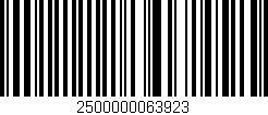 Código de barras (EAN, GTIN, SKU, ISBN): '2500000063923'