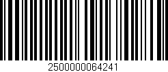 Código de barras (EAN, GTIN, SKU, ISBN): '2500000064241'
