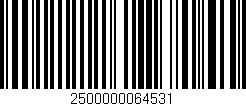 Código de barras (EAN, GTIN, SKU, ISBN): '2500000064531'