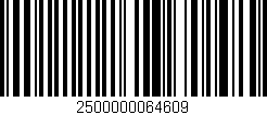 Código de barras (EAN, GTIN, SKU, ISBN): '2500000064609'