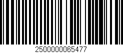 Código de barras (EAN, GTIN, SKU, ISBN): '2500000065477'