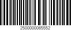 Código de barras (EAN, GTIN, SKU, ISBN): '2500000065552'