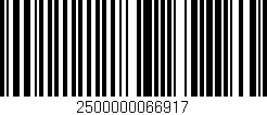 Código de barras (EAN, GTIN, SKU, ISBN): '2500000066917'