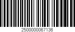 Código de barras (EAN, GTIN, SKU, ISBN): '2500000067136'