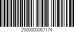 Código de barras (EAN, GTIN, SKU, ISBN): '2500000067174'