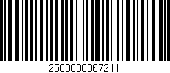 Código de barras (EAN, GTIN, SKU, ISBN): '2500000067211'