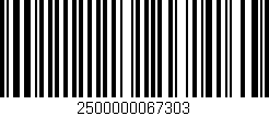 Código de barras (EAN, GTIN, SKU, ISBN): '2500000067303'