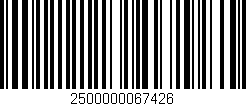 Código de barras (EAN, GTIN, SKU, ISBN): '2500000067426'