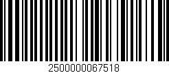 Código de barras (EAN, GTIN, SKU, ISBN): '2500000067518'