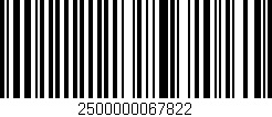 Código de barras (EAN, GTIN, SKU, ISBN): '2500000067822'