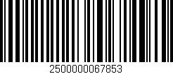 Código de barras (EAN, GTIN, SKU, ISBN): '2500000067853'