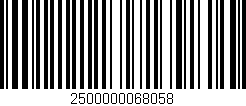 Código de barras (EAN, GTIN, SKU, ISBN): '2500000068058'
