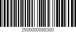 Código de barras (EAN, GTIN, SKU, ISBN): '2500000068300'