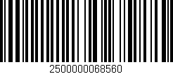 Código de barras (EAN, GTIN, SKU, ISBN): '2500000068560'