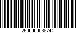 Código de barras (EAN, GTIN, SKU, ISBN): '2500000068744'