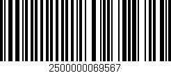 Código de barras (EAN, GTIN, SKU, ISBN): '2500000069567'