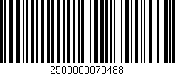 Código de barras (EAN, GTIN, SKU, ISBN): '2500000070488'