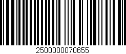 Código de barras (EAN, GTIN, SKU, ISBN): '2500000070655'
