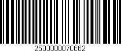 Código de barras (EAN, GTIN, SKU, ISBN): '2500000070662'