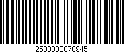 Código de barras (EAN, GTIN, SKU, ISBN): '2500000070945'
