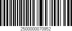 Código de barras (EAN, GTIN, SKU, ISBN): '2500000070952'