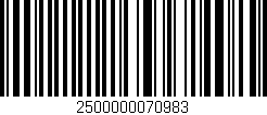 Código de barras (EAN, GTIN, SKU, ISBN): '2500000070983'
