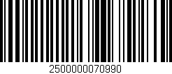 Código de barras (EAN, GTIN, SKU, ISBN): '2500000070990'