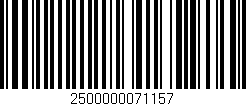 Código de barras (EAN, GTIN, SKU, ISBN): '2500000071157'