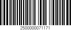 Código de barras (EAN, GTIN, SKU, ISBN): '2500000071171'