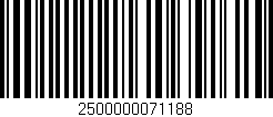 Código de barras (EAN, GTIN, SKU, ISBN): '2500000071188'