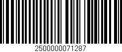Código de barras (EAN, GTIN, SKU, ISBN): '2500000071287'