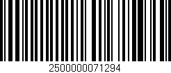 Código de barras (EAN, GTIN, SKU, ISBN): '2500000071294'