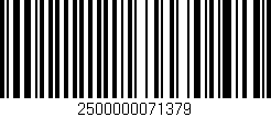 Código de barras (EAN, GTIN, SKU, ISBN): '2500000071379'