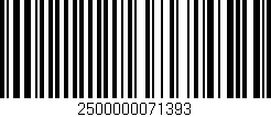 Código de barras (EAN, GTIN, SKU, ISBN): '2500000071393'