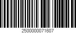 Código de barras (EAN, GTIN, SKU, ISBN): '2500000071607'