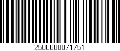 Código de barras (EAN, GTIN, SKU, ISBN): '2500000071751'