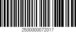 Código de barras (EAN, GTIN, SKU, ISBN): '2500000072017'