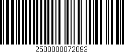 Código de barras (EAN, GTIN, SKU, ISBN): '2500000072093'