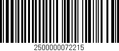 Código de barras (EAN, GTIN, SKU, ISBN): '2500000072215'