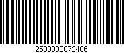 Código de barras (EAN, GTIN, SKU, ISBN): '2500000072406'