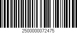 Código de barras (EAN, GTIN, SKU, ISBN): '2500000072475'