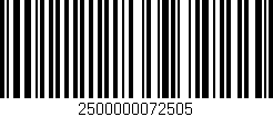 Código de barras (EAN, GTIN, SKU, ISBN): '2500000072505'