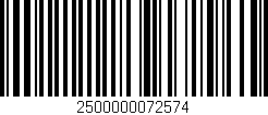 Código de barras (EAN, GTIN, SKU, ISBN): '2500000072574'