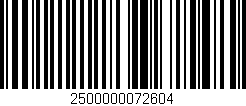 Código de barras (EAN, GTIN, SKU, ISBN): '2500000072604'