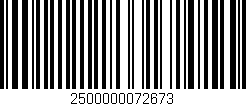 Código de barras (EAN, GTIN, SKU, ISBN): '2500000072673'