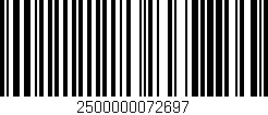 Código de barras (EAN, GTIN, SKU, ISBN): '2500000072697'