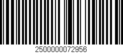 Código de barras (EAN, GTIN, SKU, ISBN): '2500000072956'
