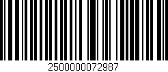 Código de barras (EAN, GTIN, SKU, ISBN): '2500000072987'